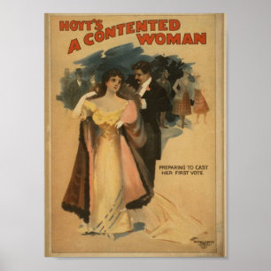 Eine zufrieden gestellte Frau Poster