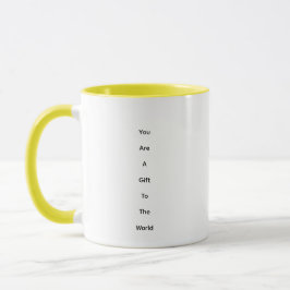Eine zweifarbige Kanarienvogel-Farbe Tasse