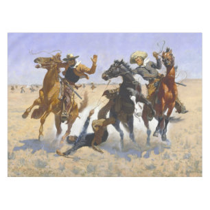 Einem Kameraden helfen Frederic Remington 1890 Tischdecke