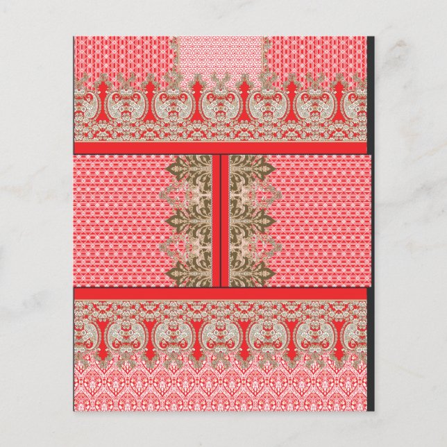 einem Kreuzstich mit roter Grenze Flyer (Vorne)