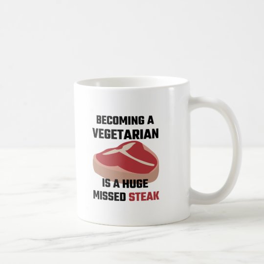 Einem Vegetarier zu stehen ist ein enormes Kaffeetasse