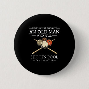 Einen alten Mann unterschätzen, der Poolbillard sp Button