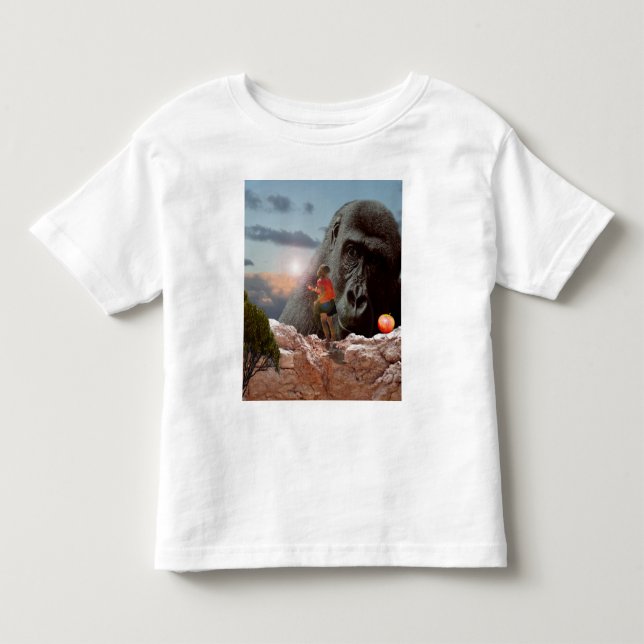 einen Apfel mit einem Gorilla teilen, Kleinkind T-shirt (Vorderseite)