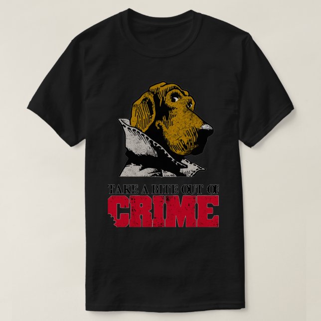 Einen Biss aus der Kriminalität nehmen T-Shirt (Design vorne)