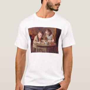 Einen Brief (Öl auf Platte) schreiben T-Shirt