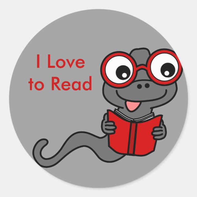 Einen Buchmonat lesen: Ich lese Liebe Runder Aufkleber (Vorderseite)