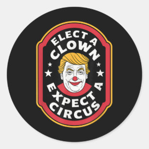 Einen Clown wählen, von dem erwartet wird, dass ei Runder Aufkleber
