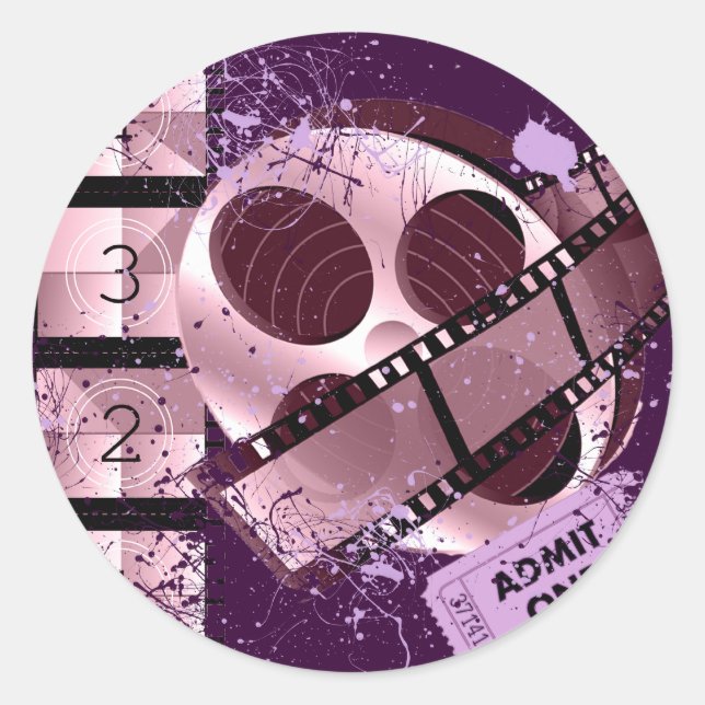 EINEN FILMDESIGN ZULASSEN RUNDER AUFKLEBER (Vorderseite)