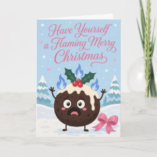 Einen flammenden frohen Weihnachten Karte