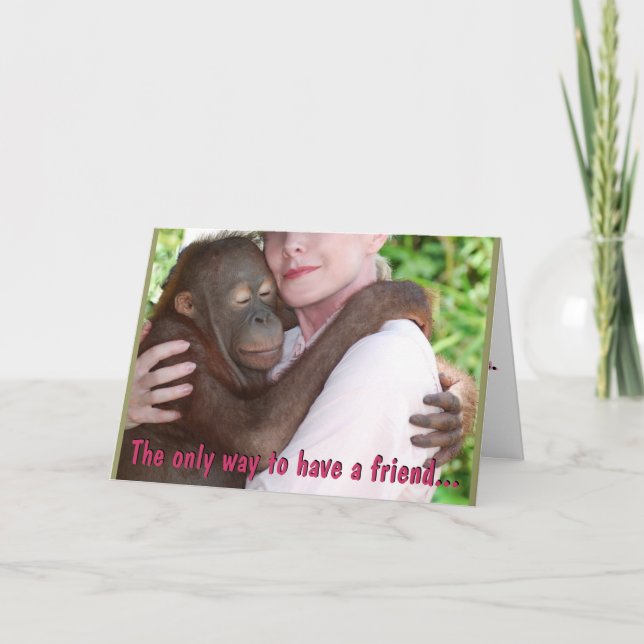 Einen Freund haben Dankeskarte (Vorderseite)