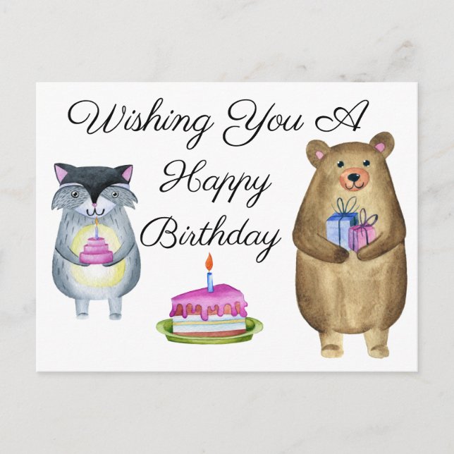 Einen guten Geburtstag wünschen Postkarte (Vorderseite)