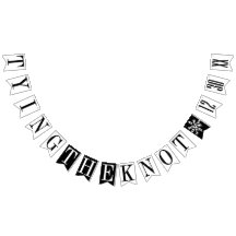 EINEN KNOTEN: KUSTOM-DATUM Schwarz-Weiß-Hochzeit