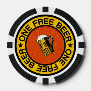 EINEN KOSTENLOSEN Bar-/Pub-Getränkebrips Pokerchips