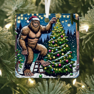 Einen legendären Weihnachtsfuss zum Weihnachtsfass Ornament Aus Metall