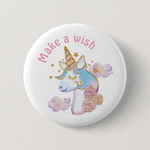 Einen magischen Einhornknopf für einen Wunsch mach Button