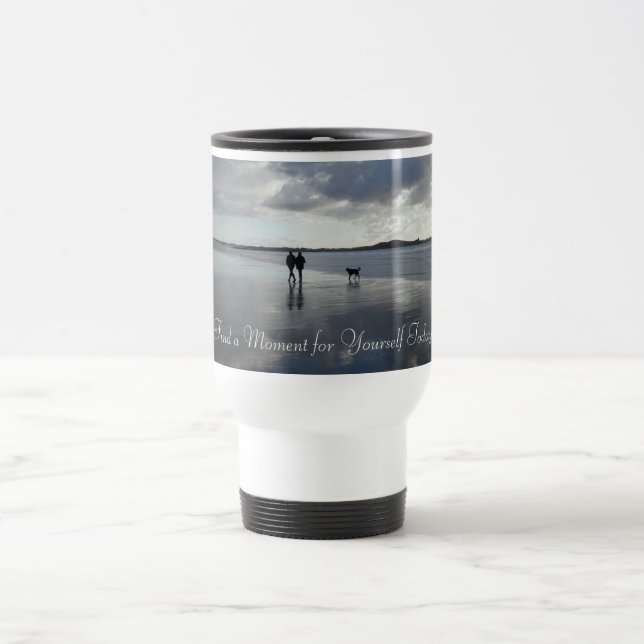 Einen Moment für dich selbst finden heute, Kaffee- Reisebecher (Mittel)