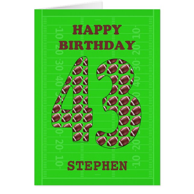 Einen Namen 43. Geburtstagskugeln hinzufügen (Vorne)