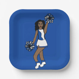 Einen Namen Cheerleader Paper Plate #1 hinzufügen Pappteller