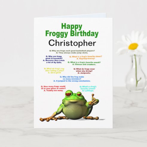 Frosch Geburtstagskarten Zazzle.ch