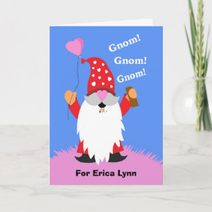 Einen Namen Valentinstag Niedliche Gnomschokolade  Karte