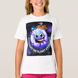 Einen Planeten zu erkunden. Junge in einer Rakete T-Shirt