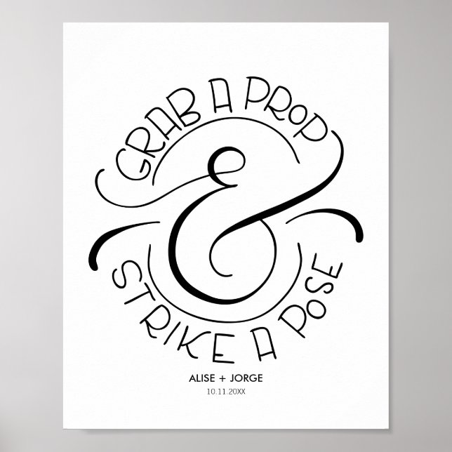 Einen Requisiten holen und eine Pose treffen - Fot Poster (Vorne)