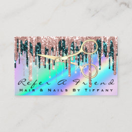 Einen Rose-Holograph für Friend-Friseur-Scheren Visitenkarte