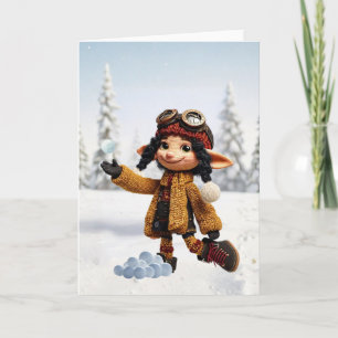 Einen Schneetag genießen Karte