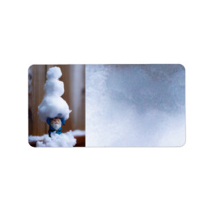 Einen Snowman V bauen Adressaufkleber
