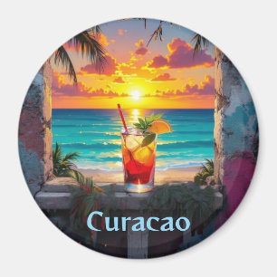 Einen Sonnenuntergang in Curacao genießen Magnet