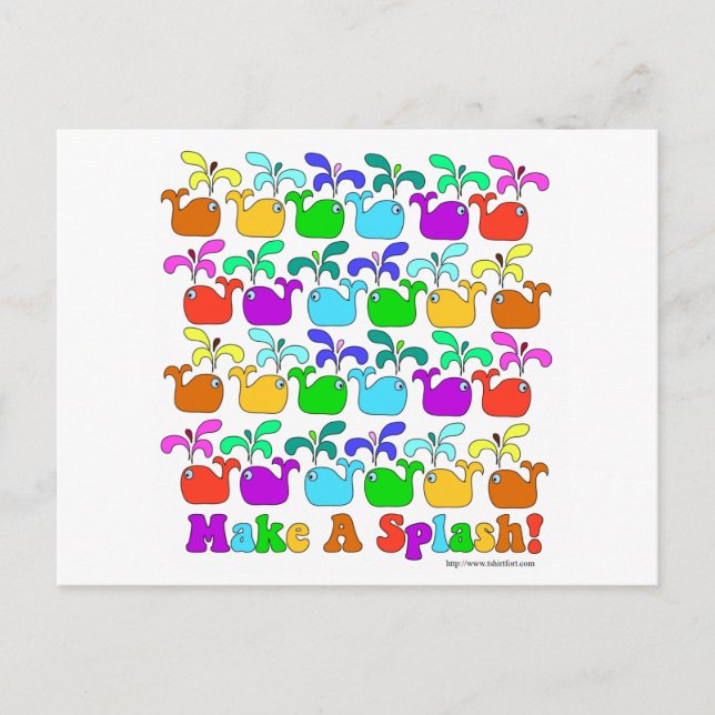 Einen Splash machen Postkarte (Vorderseite)