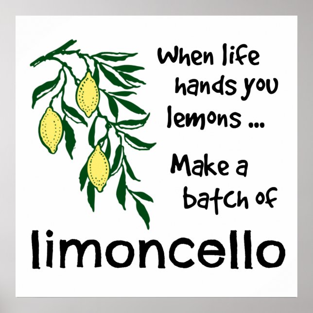 Einen Stapel Limoncello Lemon Lemon Likör erstelle Poster (Vorne)