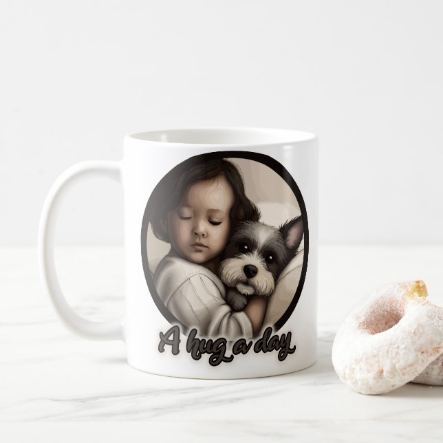 Einen Tag lang umarmen Kaffeetasse (Mit Donut)