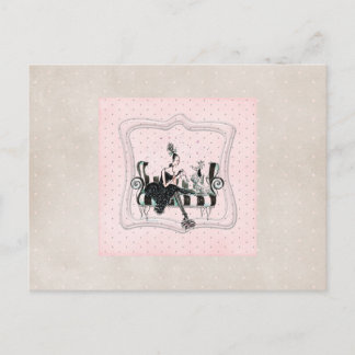 einen Tee einladen Einladungspostkarte