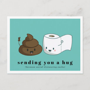 Einen Umarmen senden Kawaii Toilettenpapier & Ka Postkarte