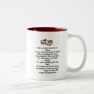 Einen was für Freund wir in Jesus haben Zweifarbige Tasse