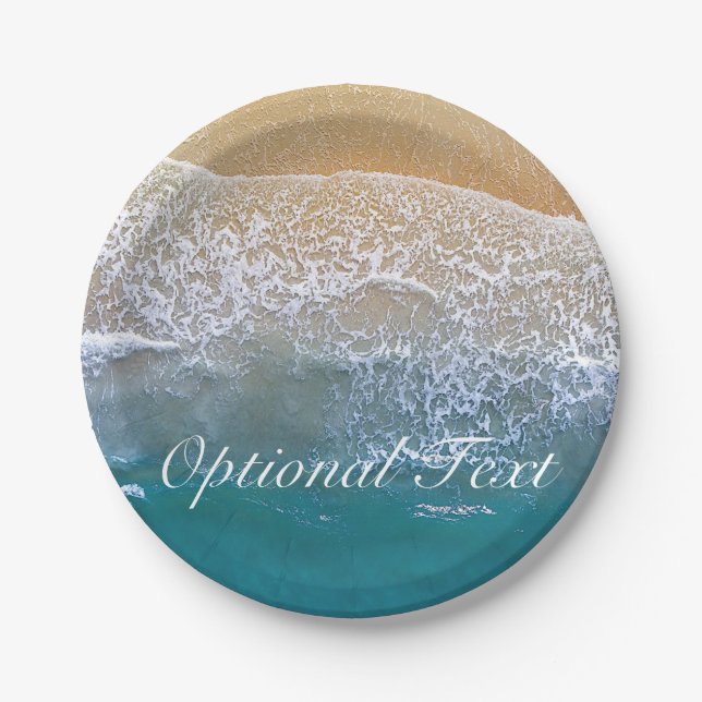 Einer am Strand Pappteller (Vorderseite)