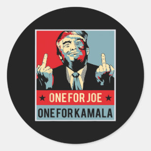Einer für Joe One für Kamala Runder Aufkleber