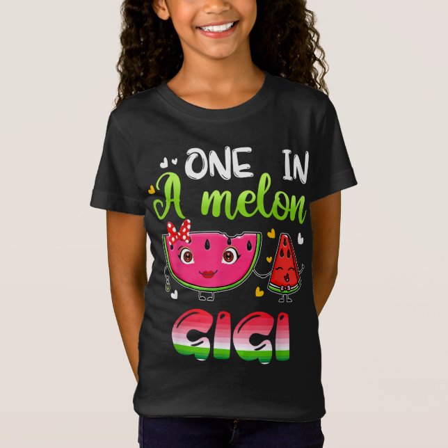 Einer in A Melon Gigi Funny Watermelon T-Shirt (Vorderseite)