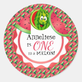 Einer in A Melon - Kindergeburt Runder Aufkleber