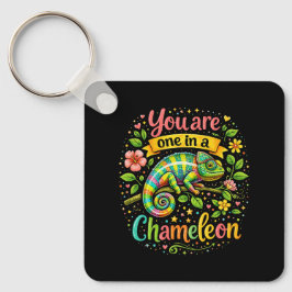 Einer in einem Chamäleon Schlüsselanhänger