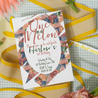 Einer in einem Melon First Birthday - Summer vibes Einladung