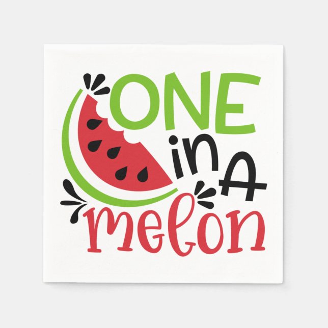 Einer in einem Melon Napkins Serviette (Vorderseite)
