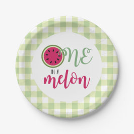 Einer in einem Melon Watermelon Pappteller