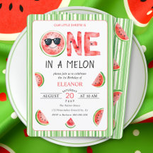 Einer in einer Melone 1. Geburtstag Wassermelonen-
