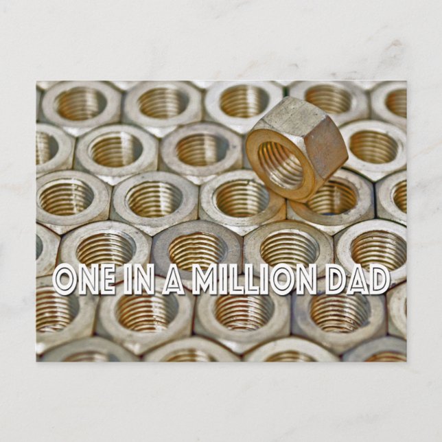 Einer in einer Million Nut Vatertag Postkarte (Vorderseite)