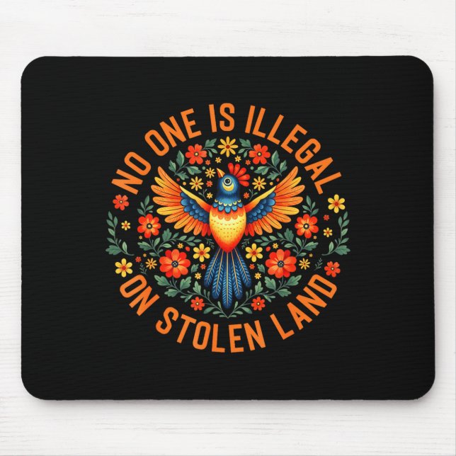 Einer ist illegal auf gestohlenem Land Native Amer Mousepad (Vorne)