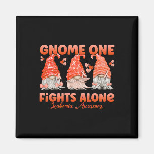 Einer kämpft allein Orange Leukämie-Bewusstsein Magnet