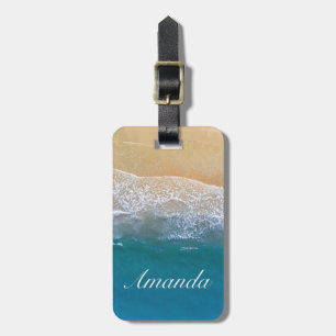 Einer mit dem Strand Gepäckanhänger