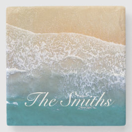 Einer mit dem Strand Steinuntersetzer